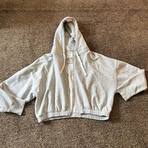 Aerie Cropped Zip-Up Hoodie